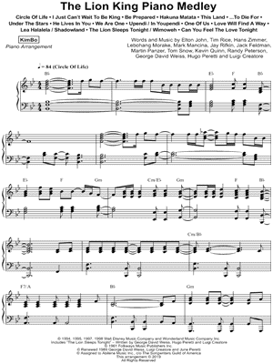 The Lion King Piano Medley