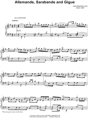 Allemande, Sarabande and Gigue