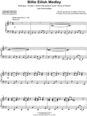 Billie Eilish Medley [late intermediate]