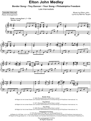 Elton John Medley [late intermediate]