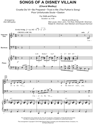 Songs of a Disney Villain (Choral Medley)