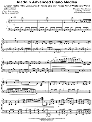 Aladdin Advanced Piano Medley
