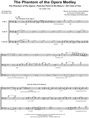 The Phantom of the Opera Medley - Cello Trio