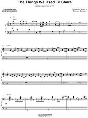 The Things We Used to Share [accompaniment only]