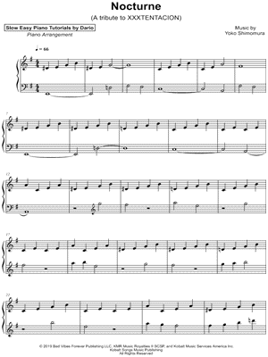 Nocturne [Slow Easy Piano Tutorial]