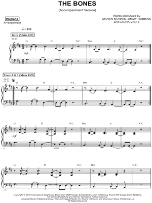 The Bones [accompaniment version]