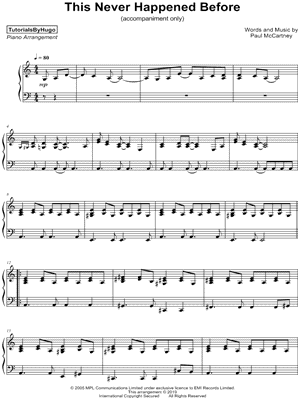 This Never Happened Before [accompaniment only]