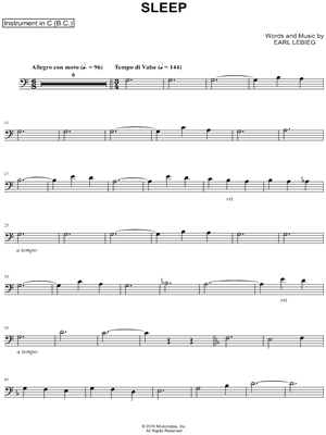 Sleep - Bass Clef Instrument