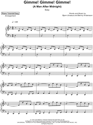Gimme! Gimme! Gimme! (A Man After Midnight) [easy]