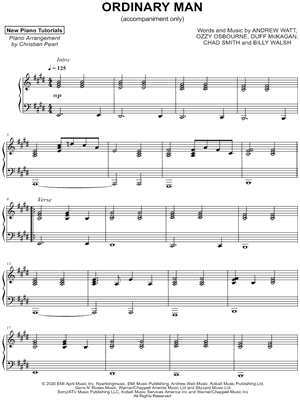 Ordinary Man [accompaniment only]