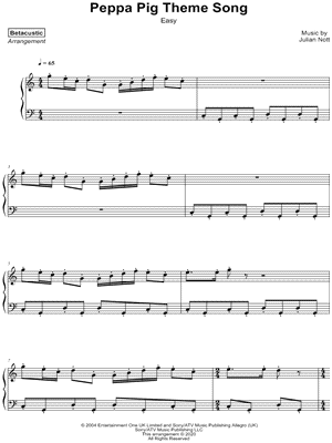 Peppa Pig Theme Song [easy]