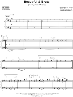 Beautiful & Brutal [accompaniment version]