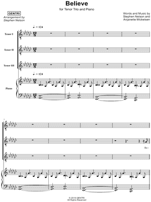Believe - Tenor Trio & Piano