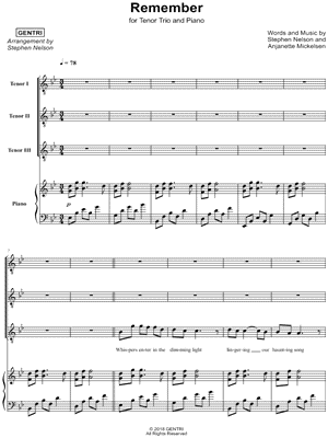 Remember - Tenor Trio & Piano