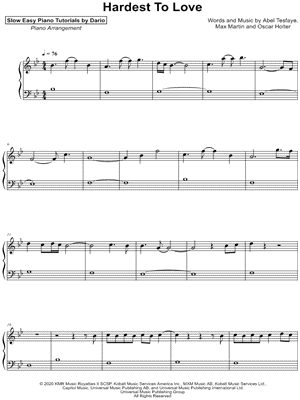 Hardest to Love [Slow Easy Piano Tutorial]