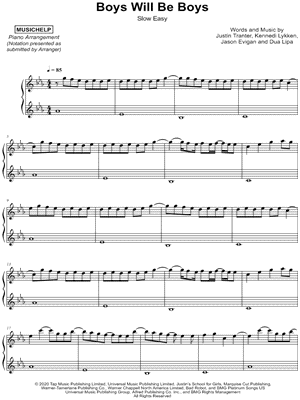 Boys Will Be Boys [slow easy]