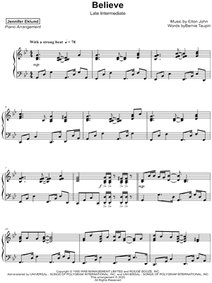 Believe [late intermediate]