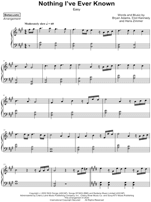 Nothing I've Ever Known [easy]