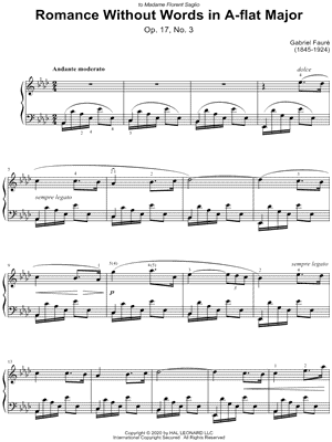 Romance Without Words in A-flat Major