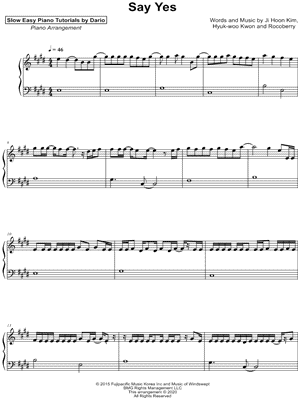 Say Yes [Slow Easy Piano Tutorial]