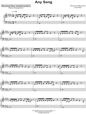 Any Song [Slow Easy Piano Tutorial]
