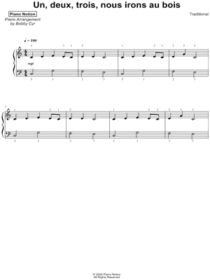 Un, deux, trois, nous irons au bois