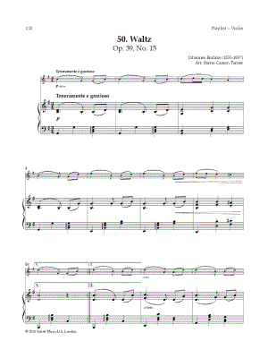Waltz, Opus 39, No. 15 - Violin & Piano
