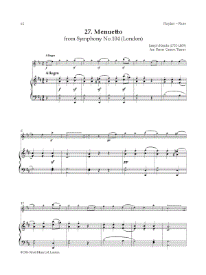 Menuetto from Symphony No. 104 (London) - Flute & Piano
