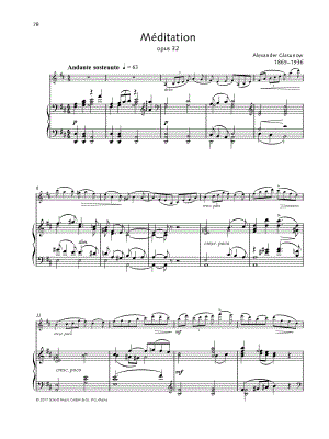 Méditation in D Major, Op. 32 - Violin & Piano