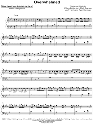 Overwhelmed [Slow Easy Piano Tutorial]