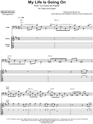 My Life Is Going On - Cello & Guitar