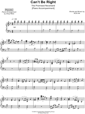 Can't Be Right [piano accompaniment]