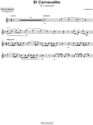 El Carnavalito - F Instrument