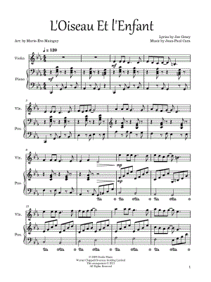 L'oiseau et l'enfant - Violin & Piano