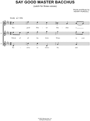 Say Good Master Bacchus