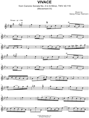 Canonic Sonata No. 2, TWV 40: 119: III. Vivace