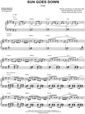 SUN GOES DOWN [easy]