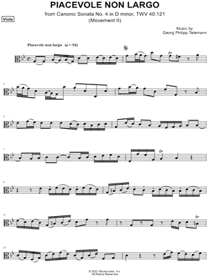 Canonic Sonata No. 4, TWV 40: 121: II. Piacevole Non Largo