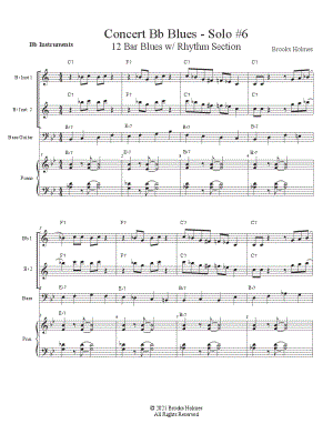 Concert Bb Blues - Solo #6 - Bb Instruments