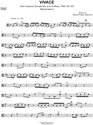 Canonic Sonata no. 6, TWV 40: 123: I. Vivace