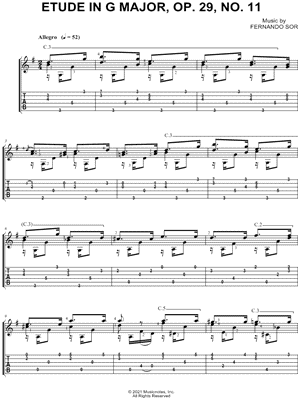 Etude in G Major, Op. 29, No. 11