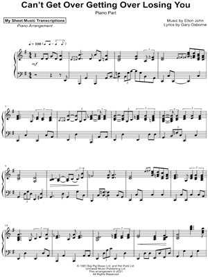 Can't Get Over Getting Over Losing You [piano part]