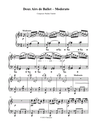 Deux Airs de Ballet - Moderato