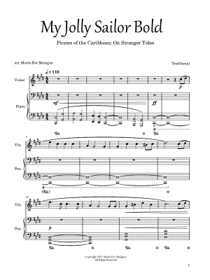 My Jolly Sailor Bold - Violin & Piano