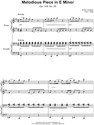 Melodious Piece in E Minor, Op. 149, No. 28