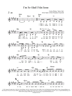 I'm So Glad I Met Jesus