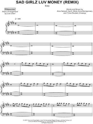SAD GIRLZ LUV MONEY (Remix) [easy]