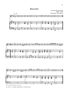 Bourrée - Recorder & Piano