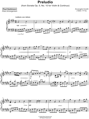 Preludio (from Sonata Op. 5, No. 10)