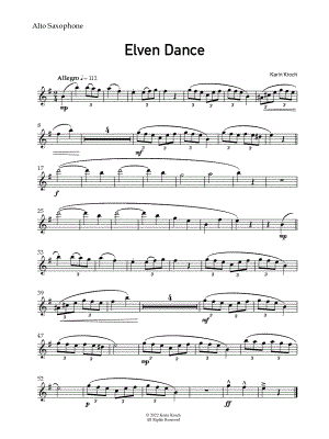 Elven Dance - Alto Saxophone & Piano